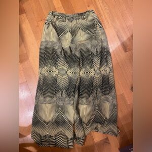 Loki Bumble Split Leg Beach Pants | Black and Yellow Geometric